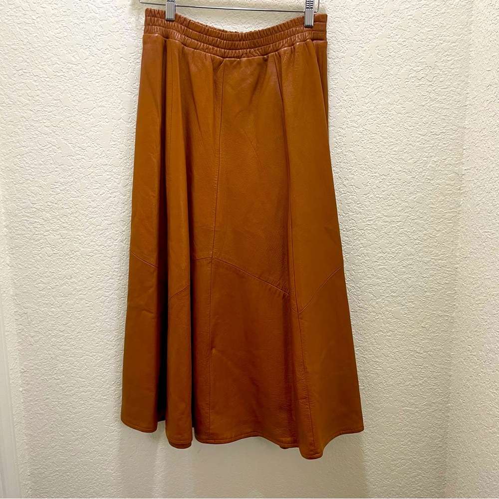 Vintage 1970’s Leather Skirt Aline Midi